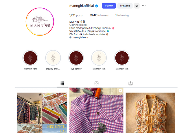 Mangiri Instagram feed