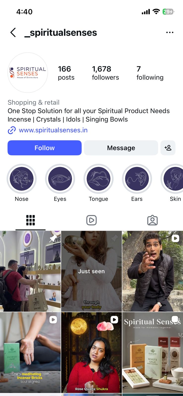 Spiritual Senses Instagram